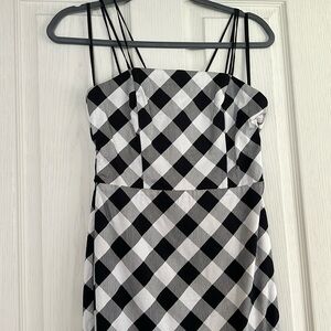 WHBM Checkered dress with belt - Sz 0